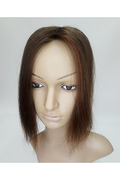 İsmet peruk Tepelik Gerçek Saç Kahverengi