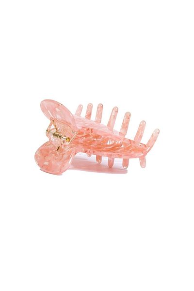 Roberta Lorenz Pink Marble Patterned Latch Buckle 8 Cm, High Quality Acetate Material