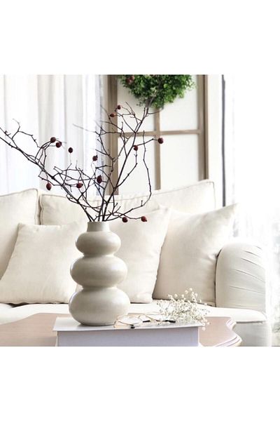 thiramis homeconcept 20'Cm White Bubble Vase