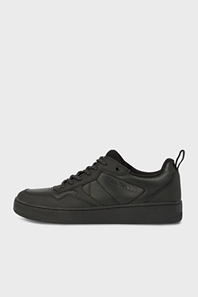 Calvin Klein Logolu Deri Sneaker Ayakkabı