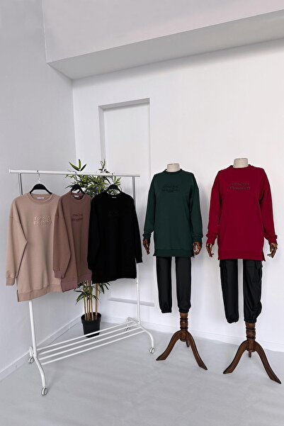 Ka Hijab Sunday Cotton Hijab Sweatshirt - Claret Red