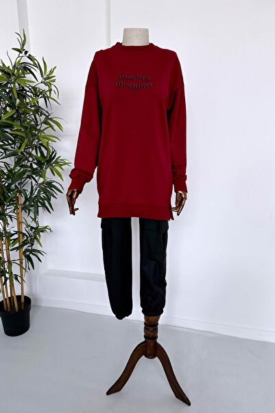 Ka Hijab Sunday Cotton Hijab Sweatshirt - Claret Red