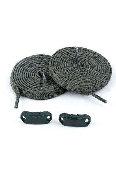 AiryFooT Takbırak Lastikli Ayakkabı Bağcığı, Akıllı Bağcık, Yeni Nesil Bağcık, Haki