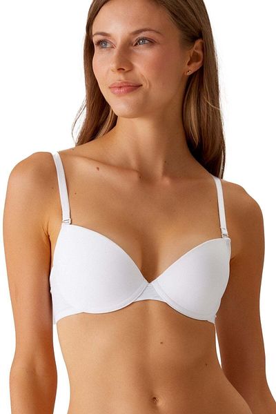 Pierre Cardin White 6812 Como Soft Push up Micro T-shirt Bra Set - Economical Pack of 2