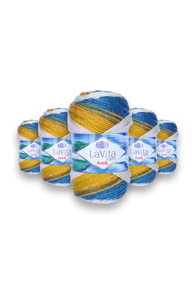 LaVita Yarn Batik, Hand Knitting Thread, 5 Pack, Taka Yarn (DG19-NERGİS)