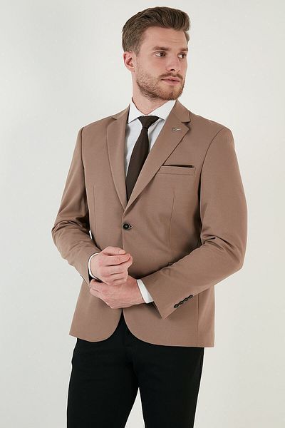 Buratti Slim Fit 6 Drop Double Slit Blazer Ανδρικό μπουφάν Baselna