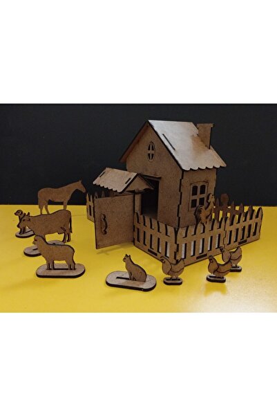 TLR hobi Ahşap Ev Maketi Çiftlik Evi Montaj: Kolay, Dikkatli
