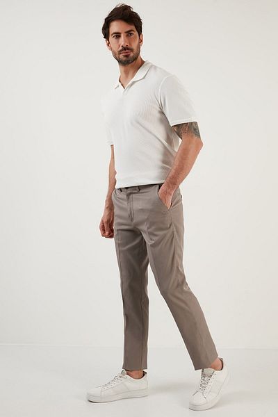 Buratti Cotton Normal Waist Regular Fit Straight Leg Trousers Men's Trousers 613hısar