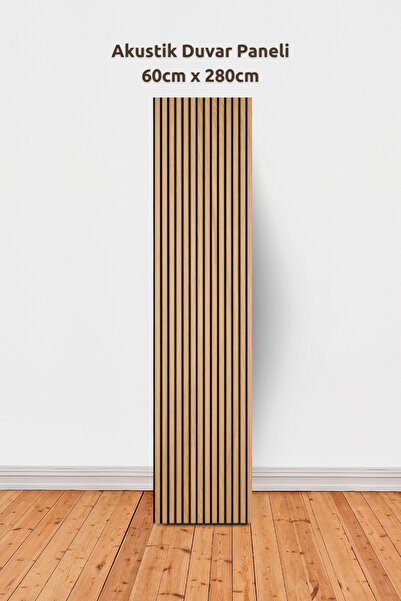 EDecor Concept Akustik Duvar Paneli Ahşap/Mdf 60x280 Meşe