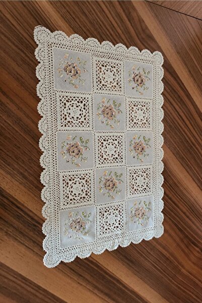 Başak Ev Tekstili 40x30 cm PVC Runner și Service deasupra mesei de capăt