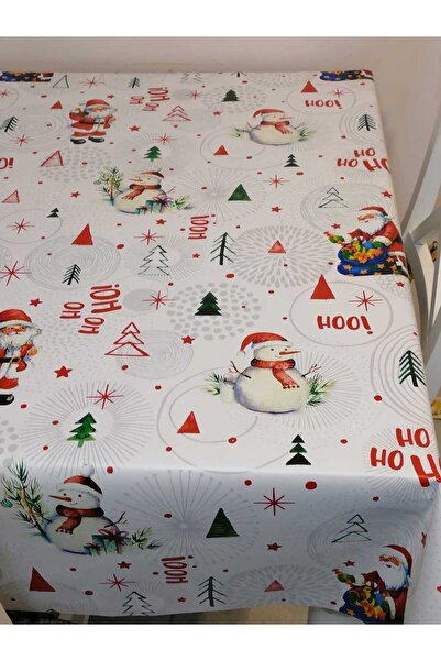 Başak Ev Tekstili YENİ YIL DESENLİ ELYAFLI PVC MUŞAMBA - SİLİNEBİLİR MASA ÖRTÜSÜ