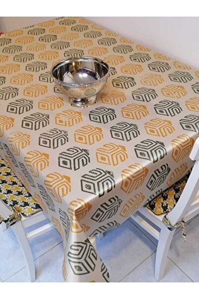 Başak Ev Tekstili FABRIC TEXTURED BASE WITH SILICONE WASHABLE WASHABLE IRONABLE NON-SLIP DECORATIVE TABLE CLOTH