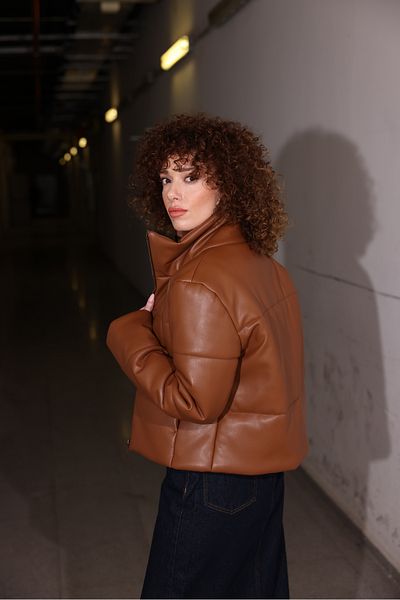 Oilemaperla Leather Puffer Jacket