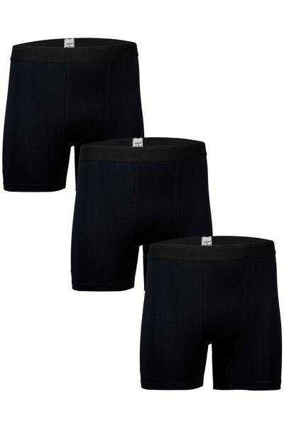 BennSi 3 Adet Erkek Siyah Lyc Boxer