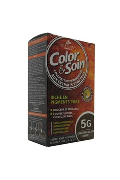 Color Soin Organic Hair Dye Color&Soin 5g Chatain Clair Dore Light Golden Chestnut Light Gold