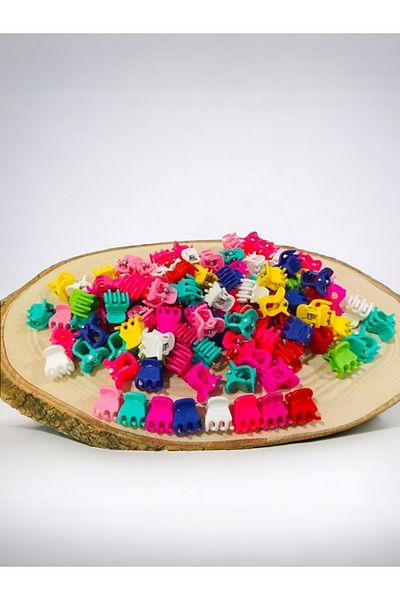 erdoğan hobi Hair Clip 100pcs Mini Colorful Peg Hair Clip Small Pincer Barrette Children's Hair Clip