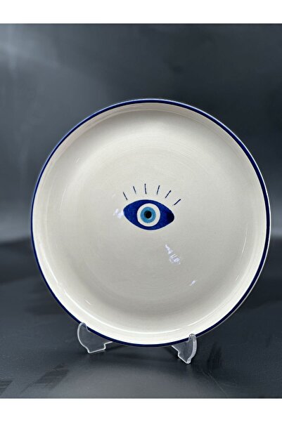 MeGgDecor 1 Adet Nazar Göz Temalı 21cm Tatlı Servis Tabağı