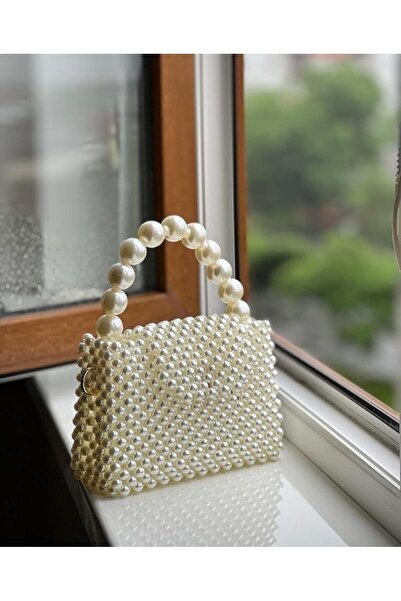SAMSA İnci Çanta Boncuk Çanta İncili Çanta EL ve Omuz Çantası