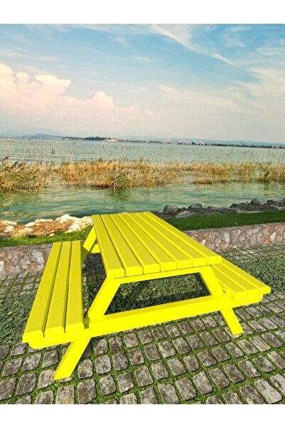 EKOPARK AHŞAP RENKLİ 6 KİŞİLİK PİKNİK MASASI