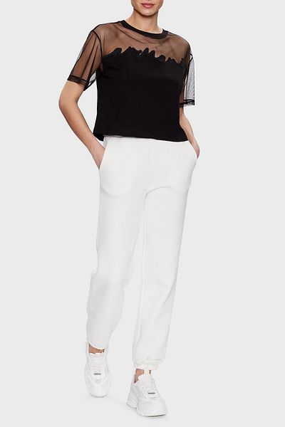 Armani Exchange تي شيرت قطني مريح وشفاف برقبة دائرية تي شيرت 3rytby Yjg3z 1200