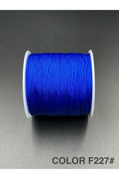 Ebruli Boncuk 0,8 mm Saks Blue Parachute Σχοινί Χρώμα F227 Αξεσουάρ κατασκευής κοσμημάτων (100 μέτρα)