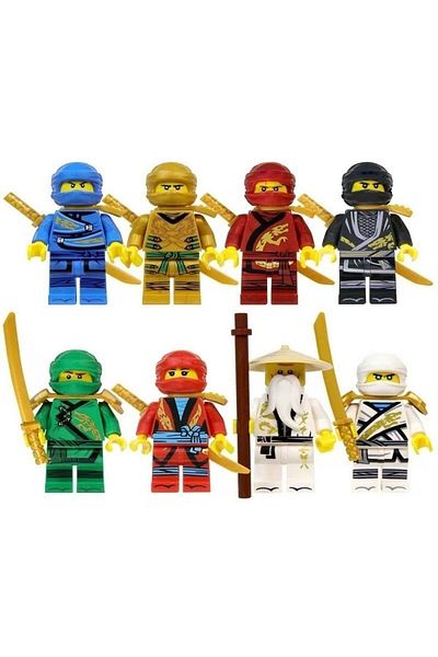 ttoysworld مجموعة شخصيات Ninja New Lego - مجموعة من 8 قطع، سلسلة جديدة تمامًا