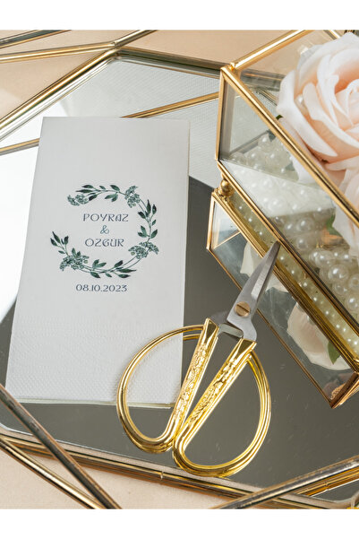 Rima Tasarım Baskılı Söz Düğün Nişan Peçetesi 20 Adet