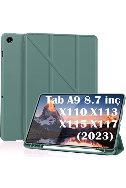 m.tk moveteck Samsung Galaxy Tab A9 8.7 inç Sm-X110 Kılıf Kalem Bölmeli Yuval...