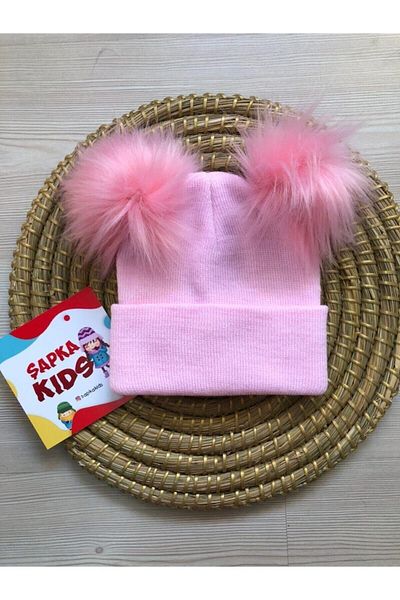ŞAPKAKİDS Double Pompom Beret