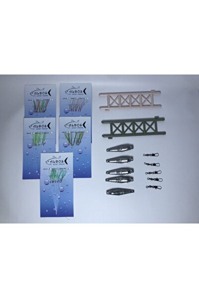 ALDOS Çapari Istavrit Çapari Seti 8 No Iğneli Kurşunlu Fırdöndülü 20 Parça