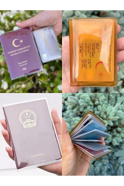 Gempo Transparent Passport Case And Unisex Men Women Wallet Card Holder Passport Container Wallet For Travel