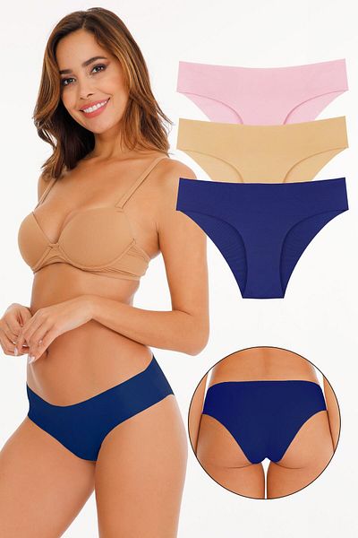 Sensu Γυναικεία εσώρουχα Lycra κομμένα με λέιζερ σετ 3 συσκευασιών