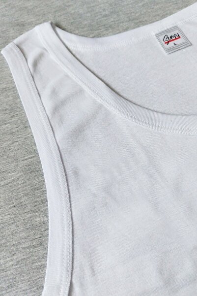 Sensu Ανδρικό εσώρουχο 100% βαμβακερό σετ 2 συσκευασιών Λευκό Eat7003