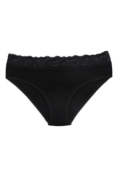 Sensu Women's Bamboo Fabric Waist Lace Slip Panties 3 Pack Set Kts1095