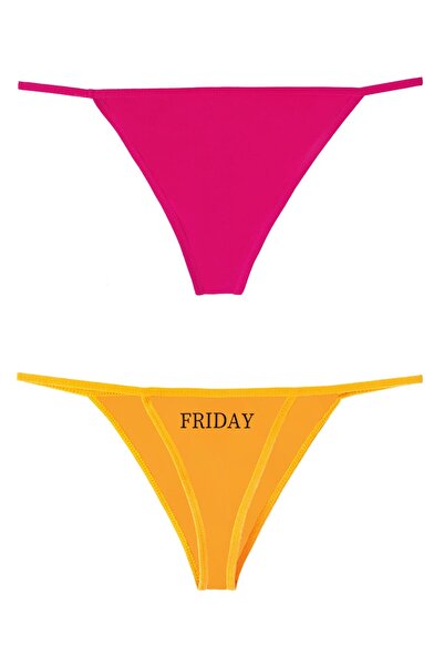 Sensu Γυναικεία εσώρουχα μπικίνι 7 τεμαχίων Day Printed με κορδόνια στο πλάι