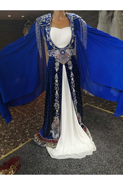 madamebrade KINA KAFTANI KADİFE TAŞLI BİNDALLI