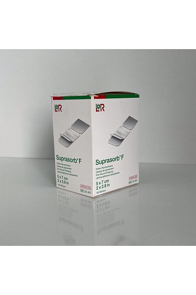 Lohmann & Rauscher Suprasorb F 5cm X 7 cm Waterproof Transparent Film Wound Cover - 10 Pieces