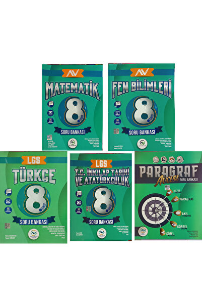 AV YAYINLARI Av Yayınları 8.Sınıf LGS Matematik Fen Türkçe İnkılap Paragraf S...