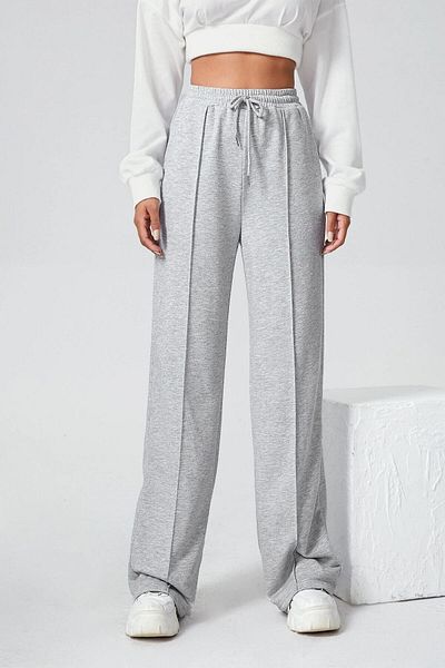 Orjinshop Γυναικείο φούτερ με δύο κλωστές σε γκρι φαρδύ ριγέ