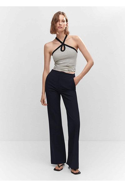 MANGO Woman Halter neck knit blouse