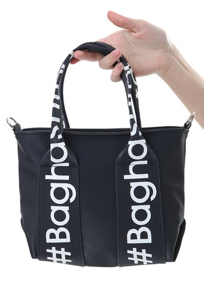 Baghashtag Navy Blue Mini Waterproof Handle Written Tote Bag