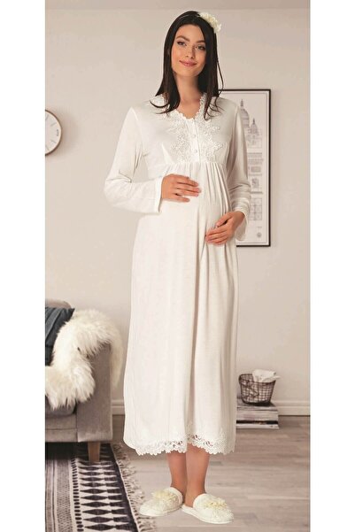 By Mecit Pijama Cămașă de noapte de maternitate din dantelă Carpediem 1512