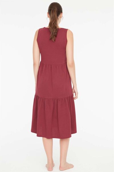 Mod Collection Women's Zero Sleeve Plum Dress 3c8t8n4