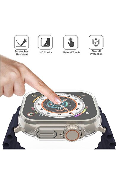 GREGOSS Watch 8/2 Ultra 360 Tam Koruma 49 Mm Yumuşak Silikon Tpu Ekran Koruyucu Kılıf