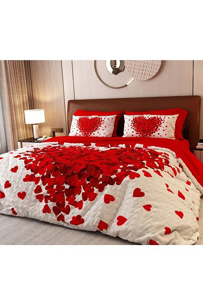 ALACA HOME COLLECTİON 6 Piece Red Dalya Four Seasons Pique Set