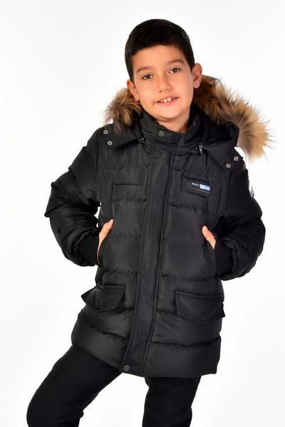 Benittokids Natural Fur Boy Puffer Coat 51246