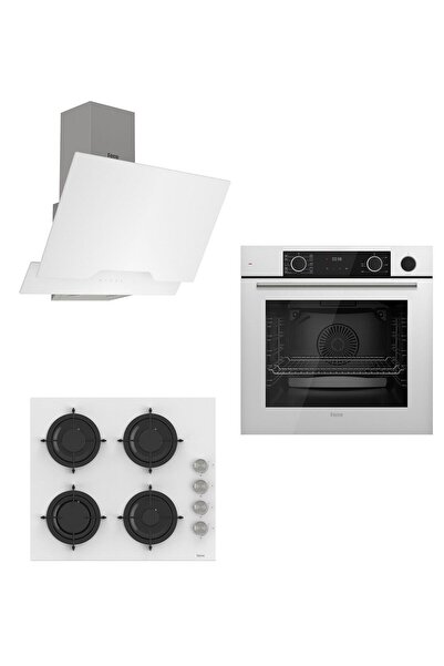 Ferre Steamart Cs Serisi Beyaz Ankastre Set ( D064 - Cs206 - Xe64cb )