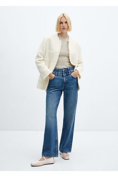 MANGO Woman Μπουφάν Tweed Pocket