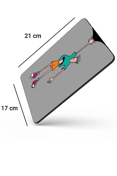 SonicTouch Gray Fido Dido Themed Non-Slip Gaming Gamer Seamless Mouse Pad - 17x21cm
