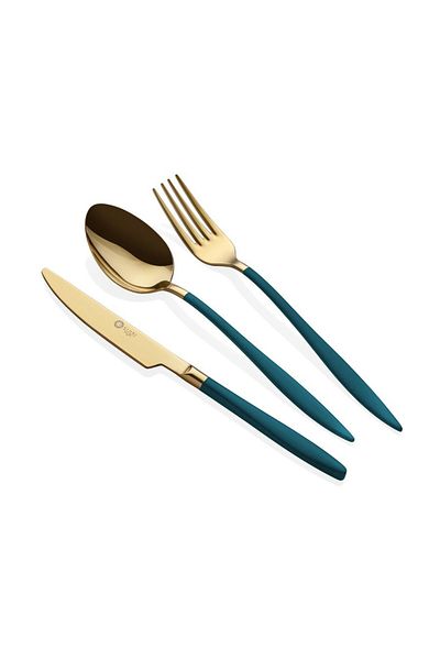 Glore Paris Cutlery Set Gold-green